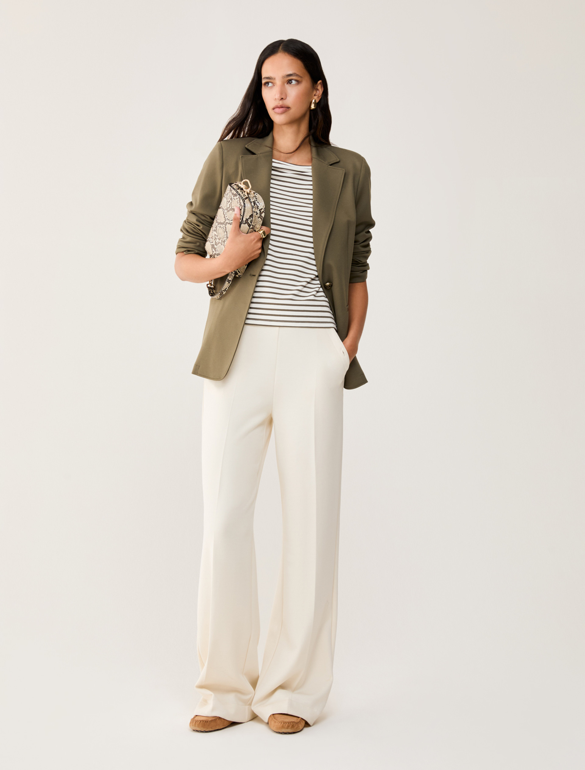 Slim-fit jersey blazer - KAKI - pennyblack