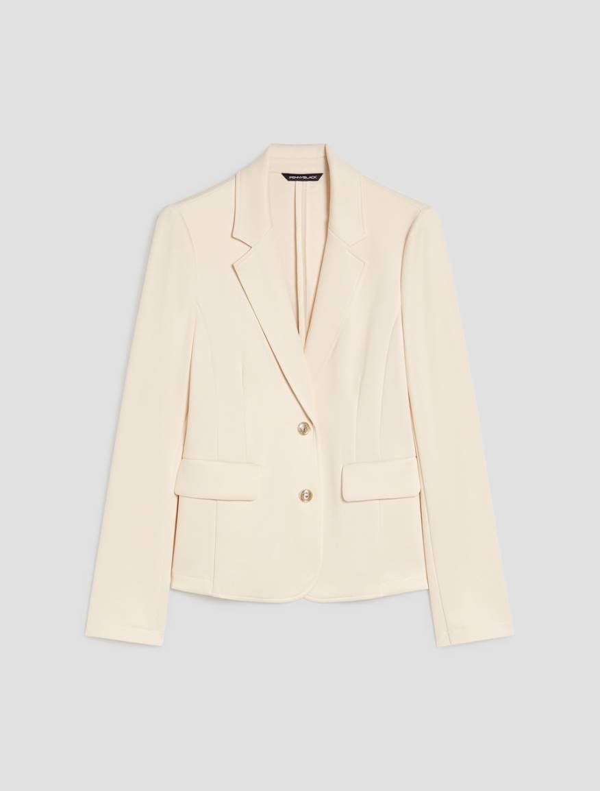 Slim-fit double jersey blazer - VANILLA - Pennyblack - 2