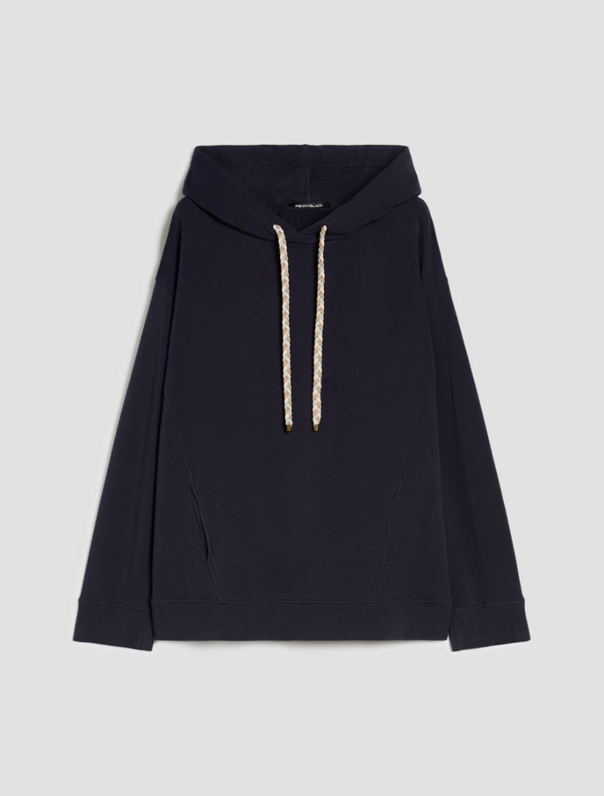 Oversized cotton sweatshirt - NAVY - Pennyblack - 2