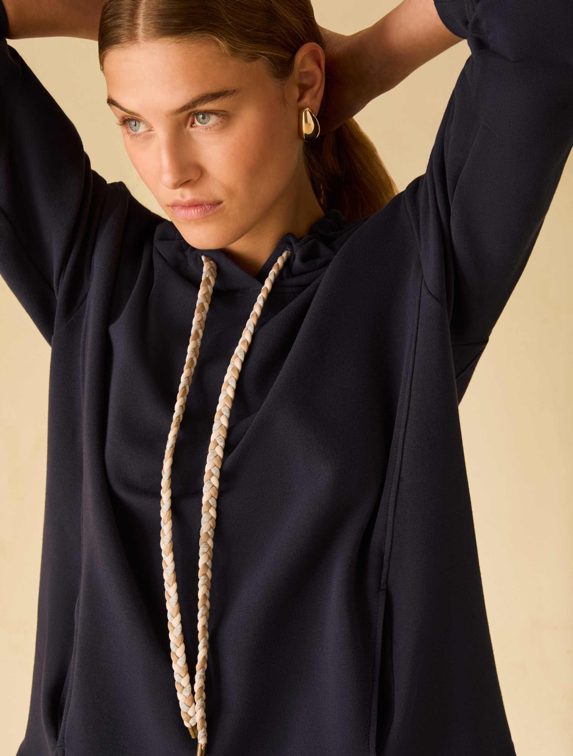 Oversized cotton sweatshirt - NAVY - pennyblack