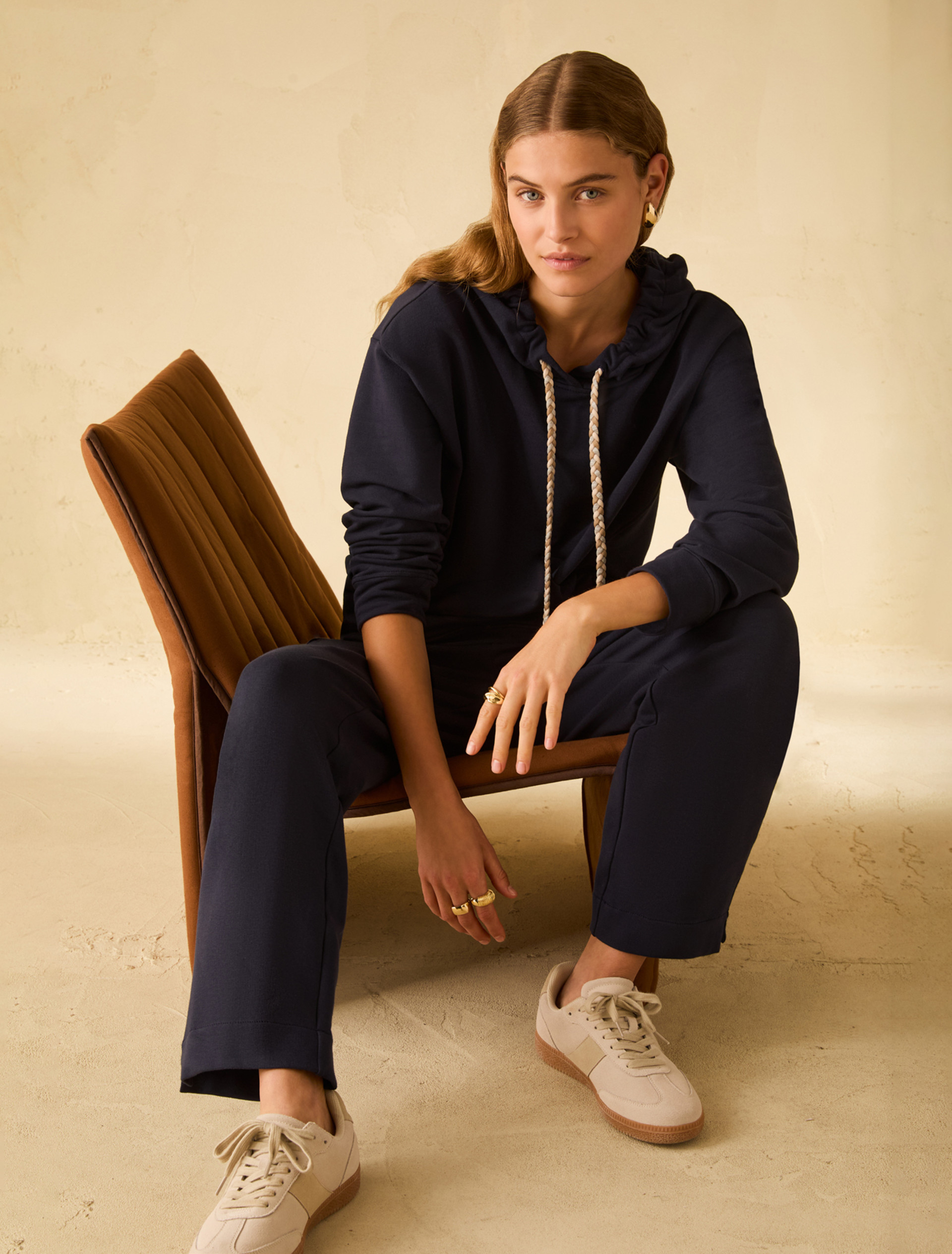 Oversized cotton sweatshirt - NAVY - pennyblack