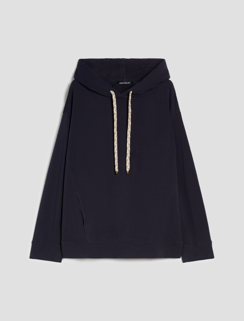 Oversized cotton sweatshirt - NAVY - pennyblack
