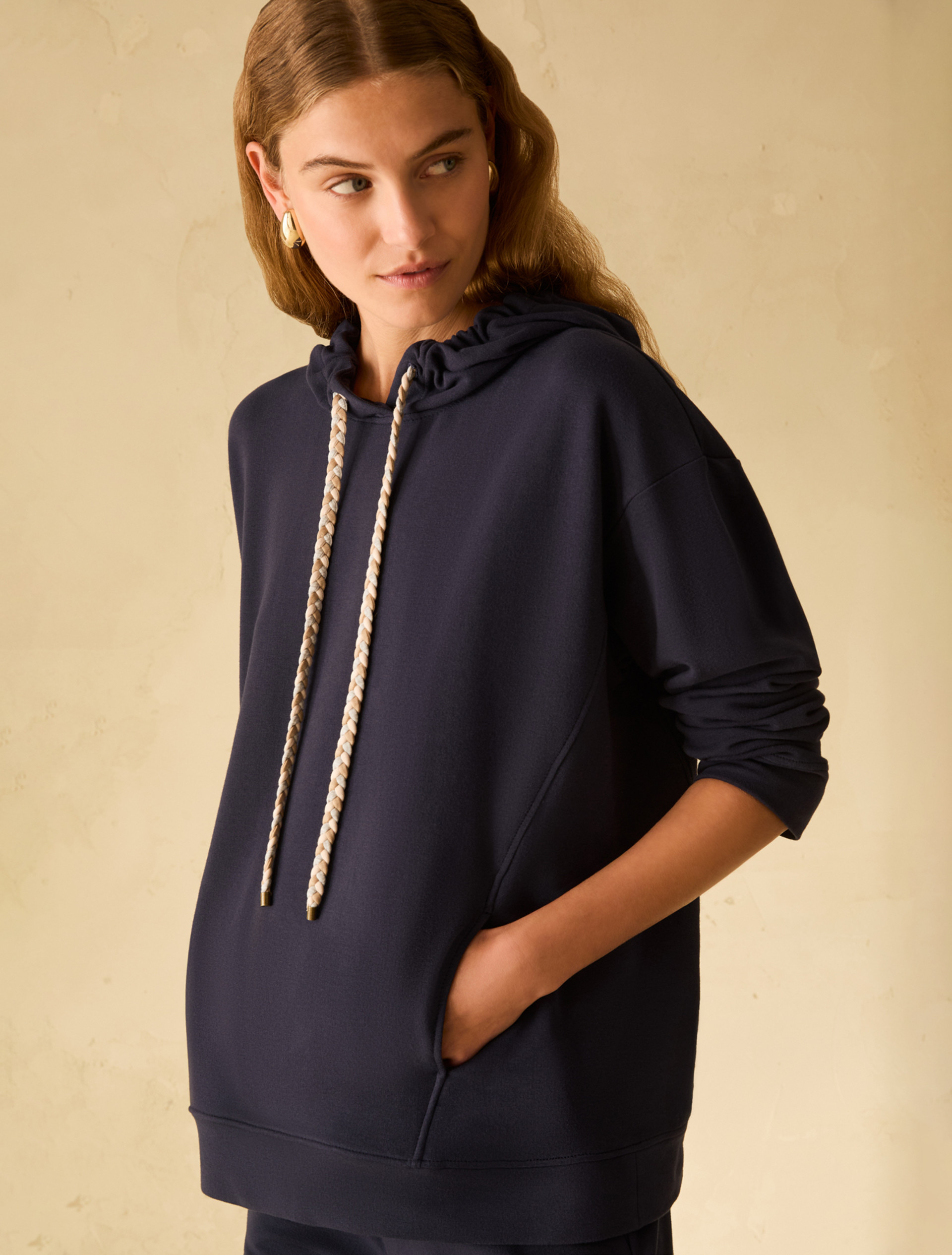 Oversized cotton sweatshirt - NAVY - pennyblack
