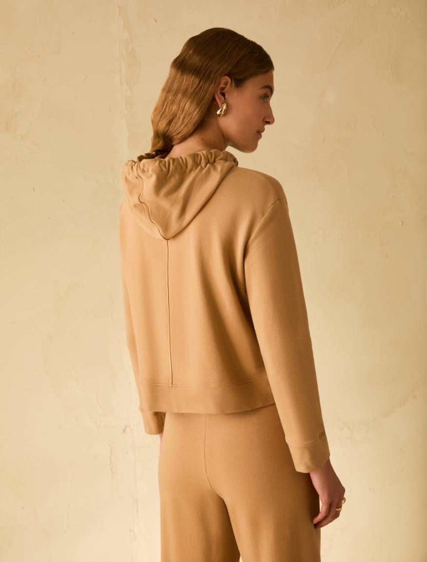 Boxy-cut cotton sweatshirt - CAMEL - Pennyblack - 3