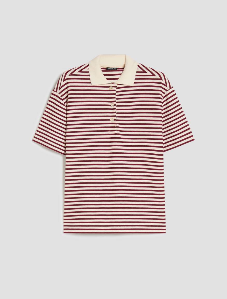 Piqué jersey polo shirt - BORDEAUX - Pennyblack - 2