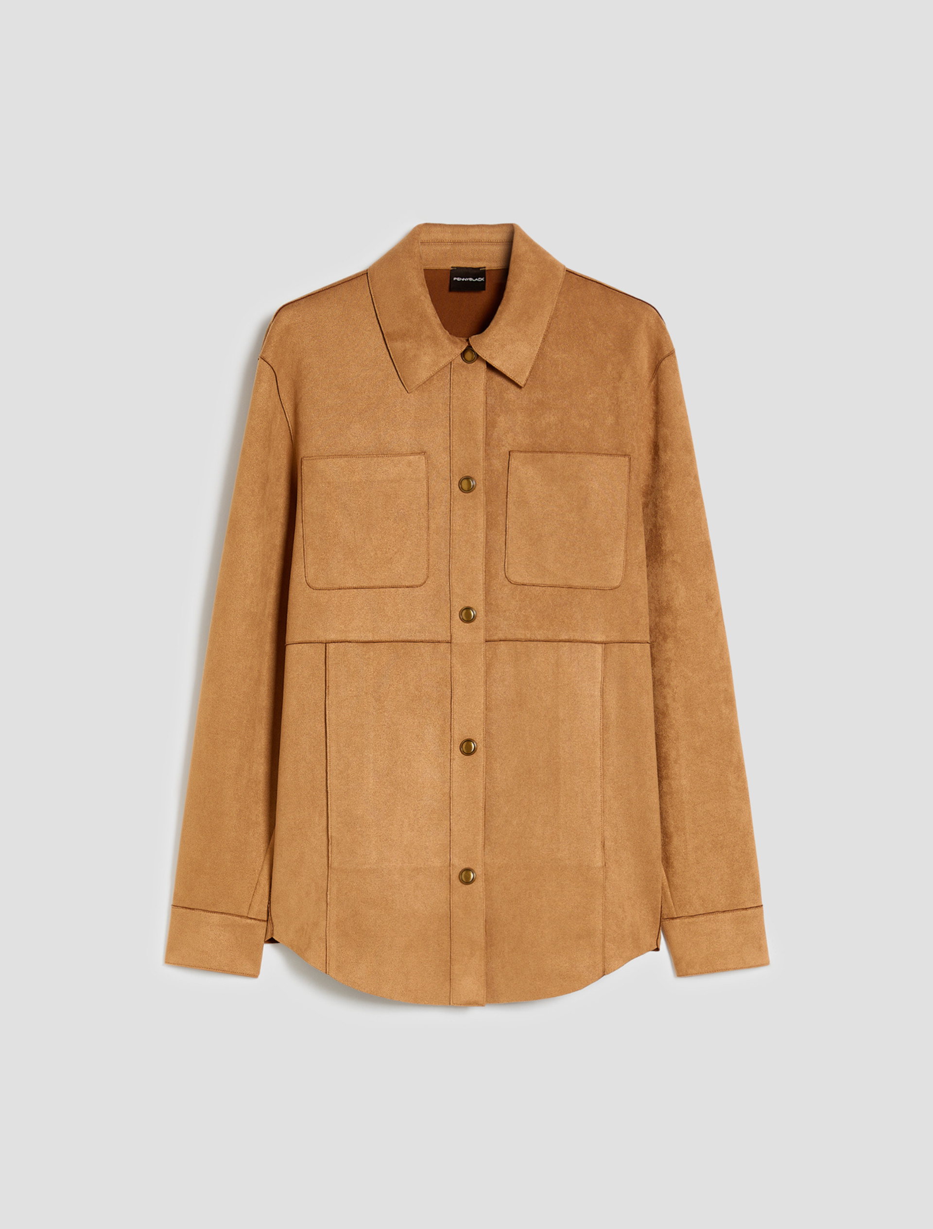 Jersey shacket - CAMEL - pennyblack