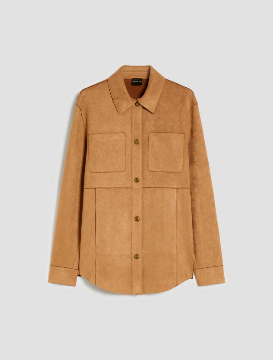Jersey shacket - CAMEL - Pennyblack - 2