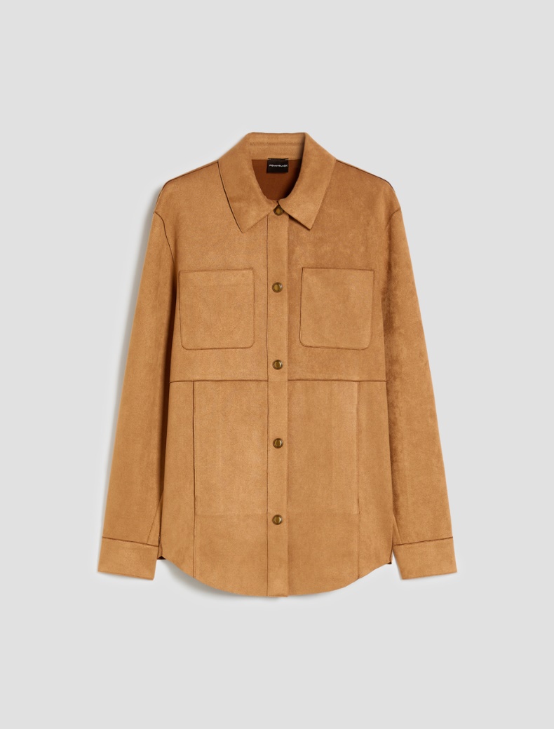 Jersey shacket - CAMEL - pennyblack