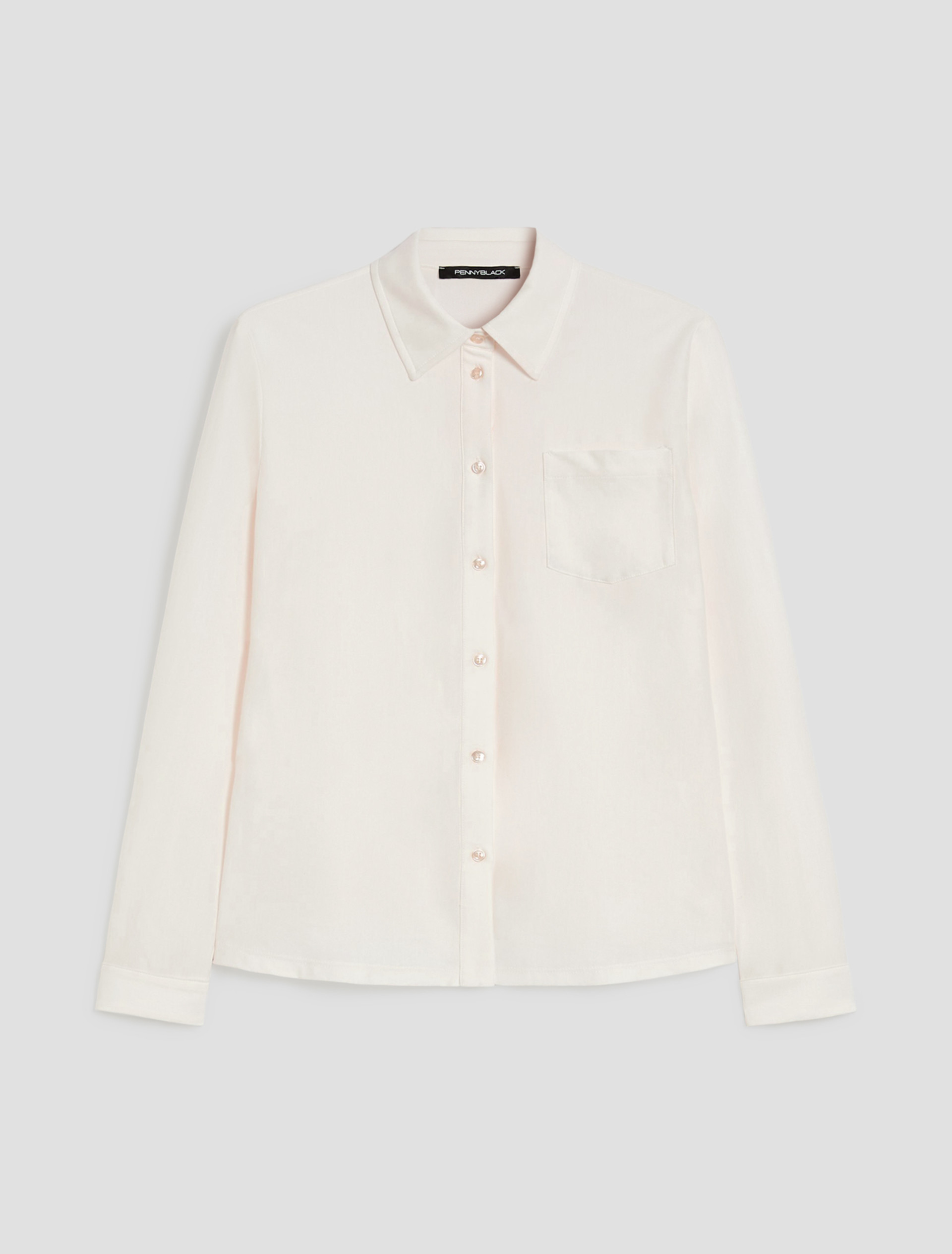 Cotton jersey shirt - CREAM - pennyblack