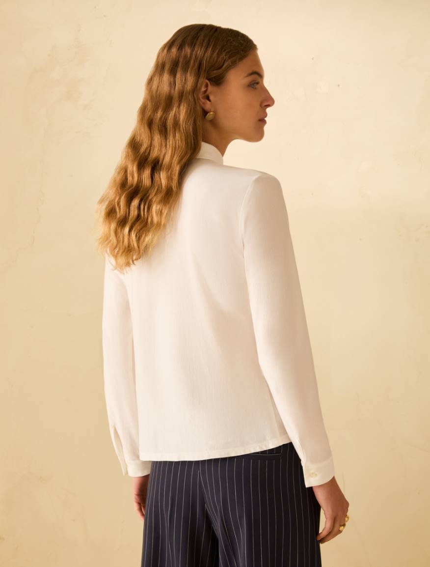 Cotton jersey shirt - CREAM - Pennyblack - 3