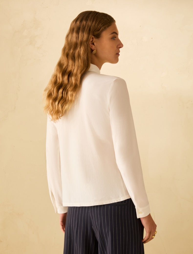 Cotton jersey shirt - CREAM - pennyblack