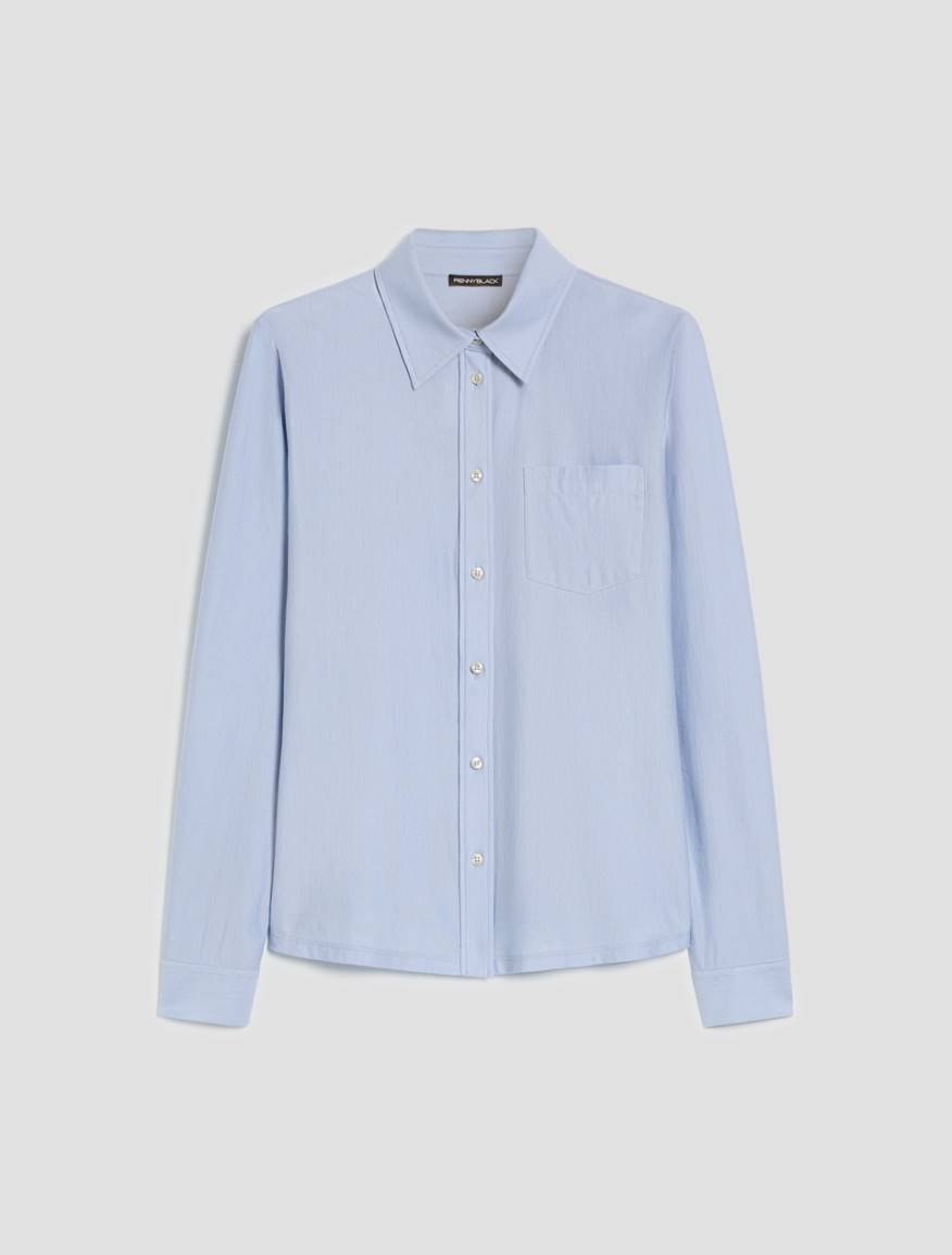 Cotton jersey shirt - LIGHT BLUE - Pennyblack - 2