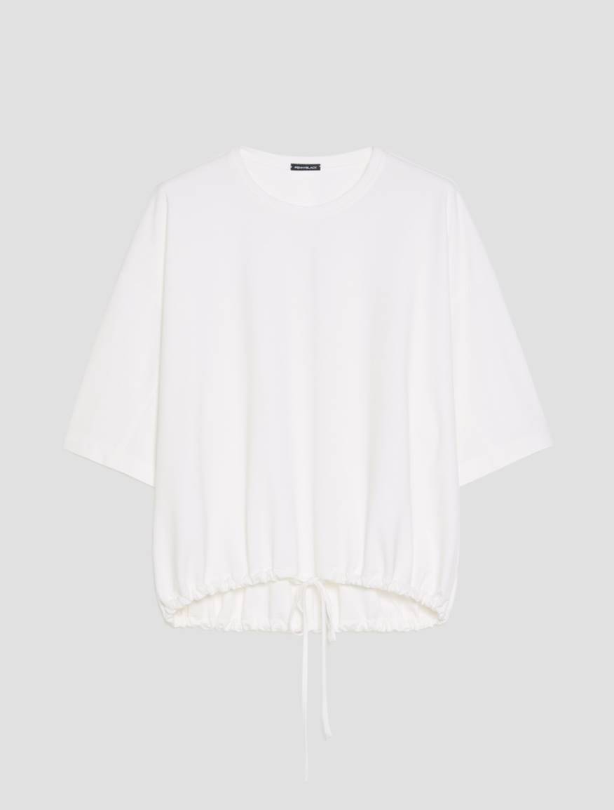 Loose drawstring T-shirt - WHITE - Pennyblack - 2