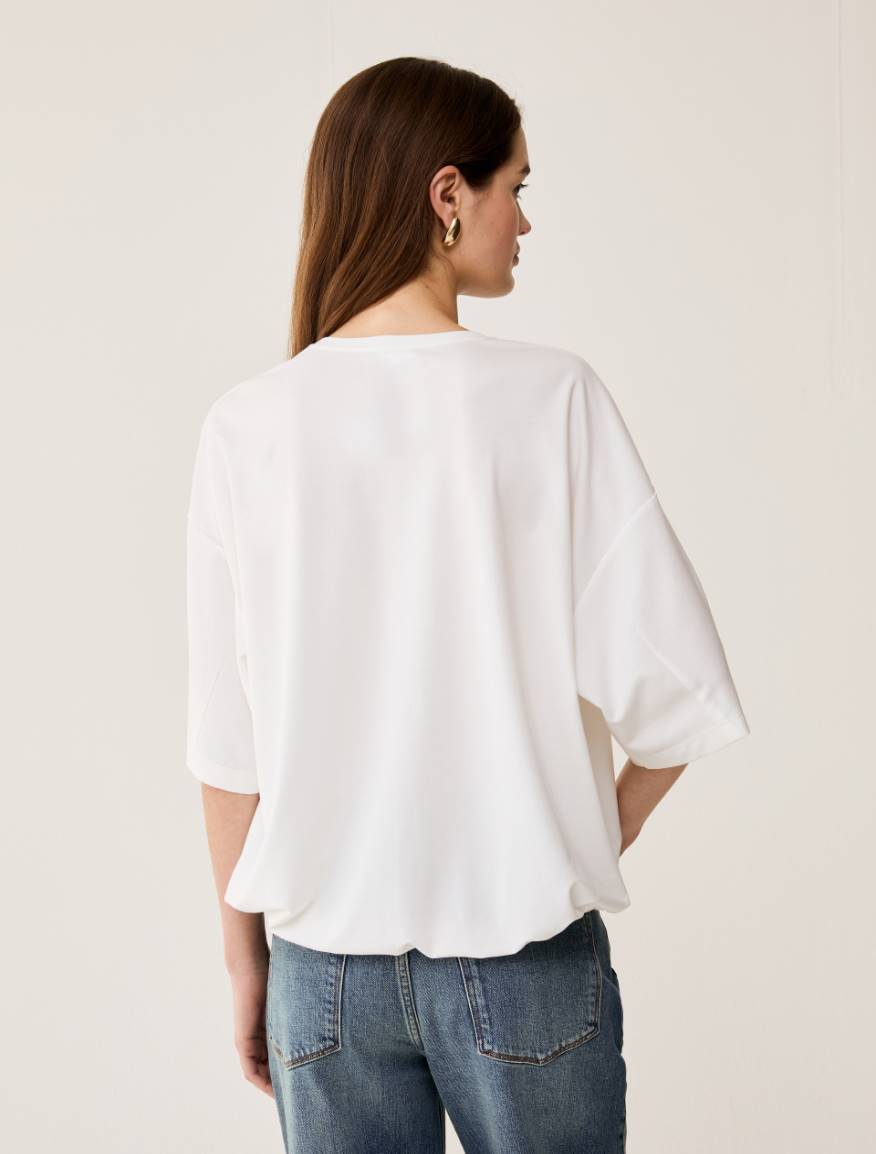 Loose drawstring T-shirt - WHITE - Pennyblack - 3