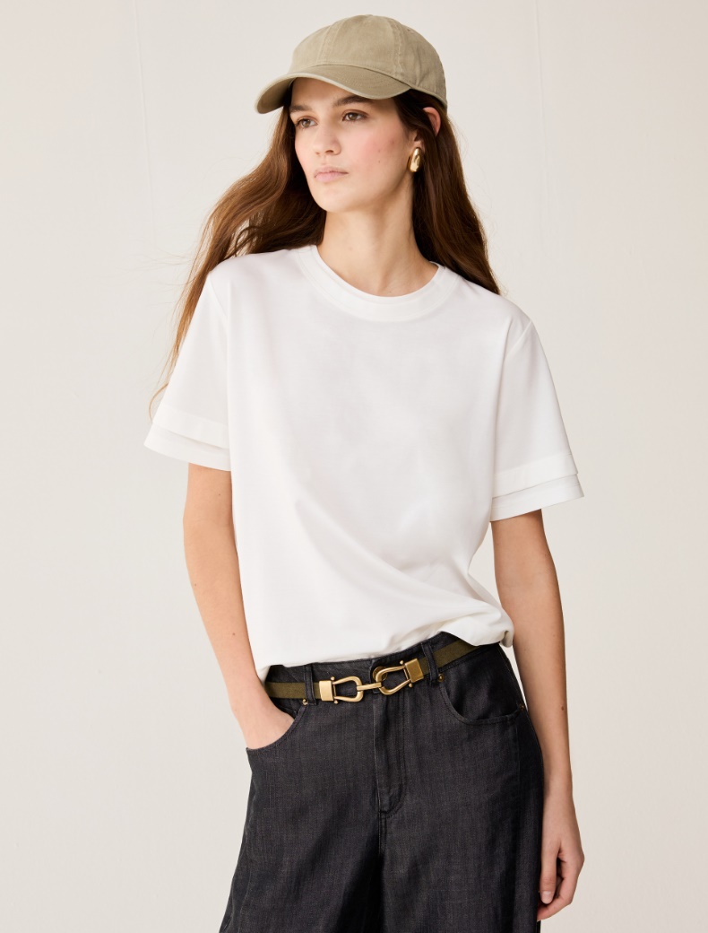 Boxy-fit T-shirt - WHITE - pennyblack