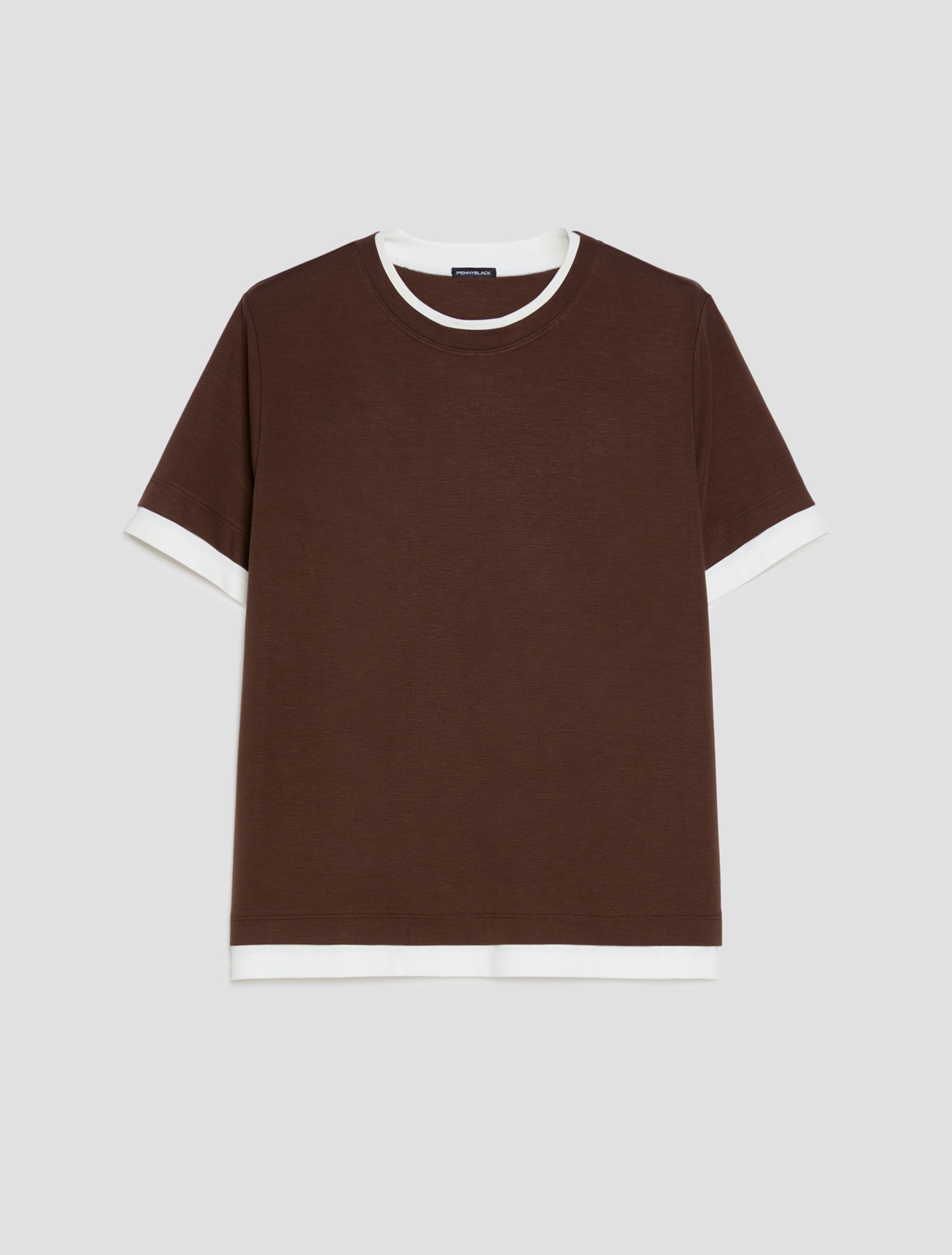 Boxy-fit T-shirt - CHOCOLATE - pennyblack