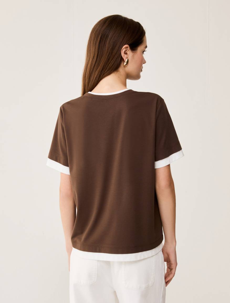 Boxy-fit T-shirt - CHOCOLATE - Pennyblack - 3