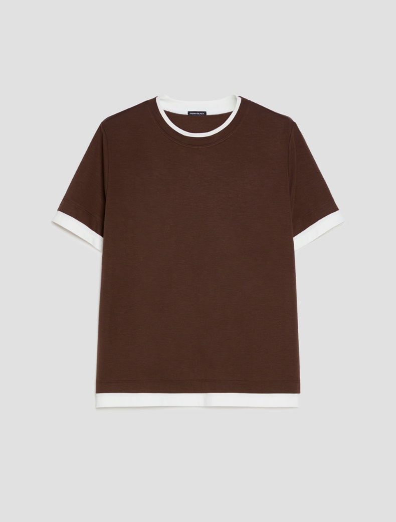 Boxy-fit T-shirt - CHOCOLATE - pennyblack