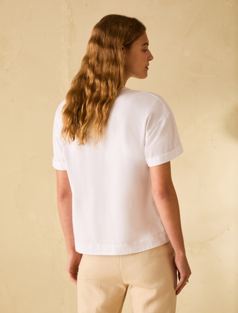 T-shirt with print and rhinestones - WHITE - pennyblack