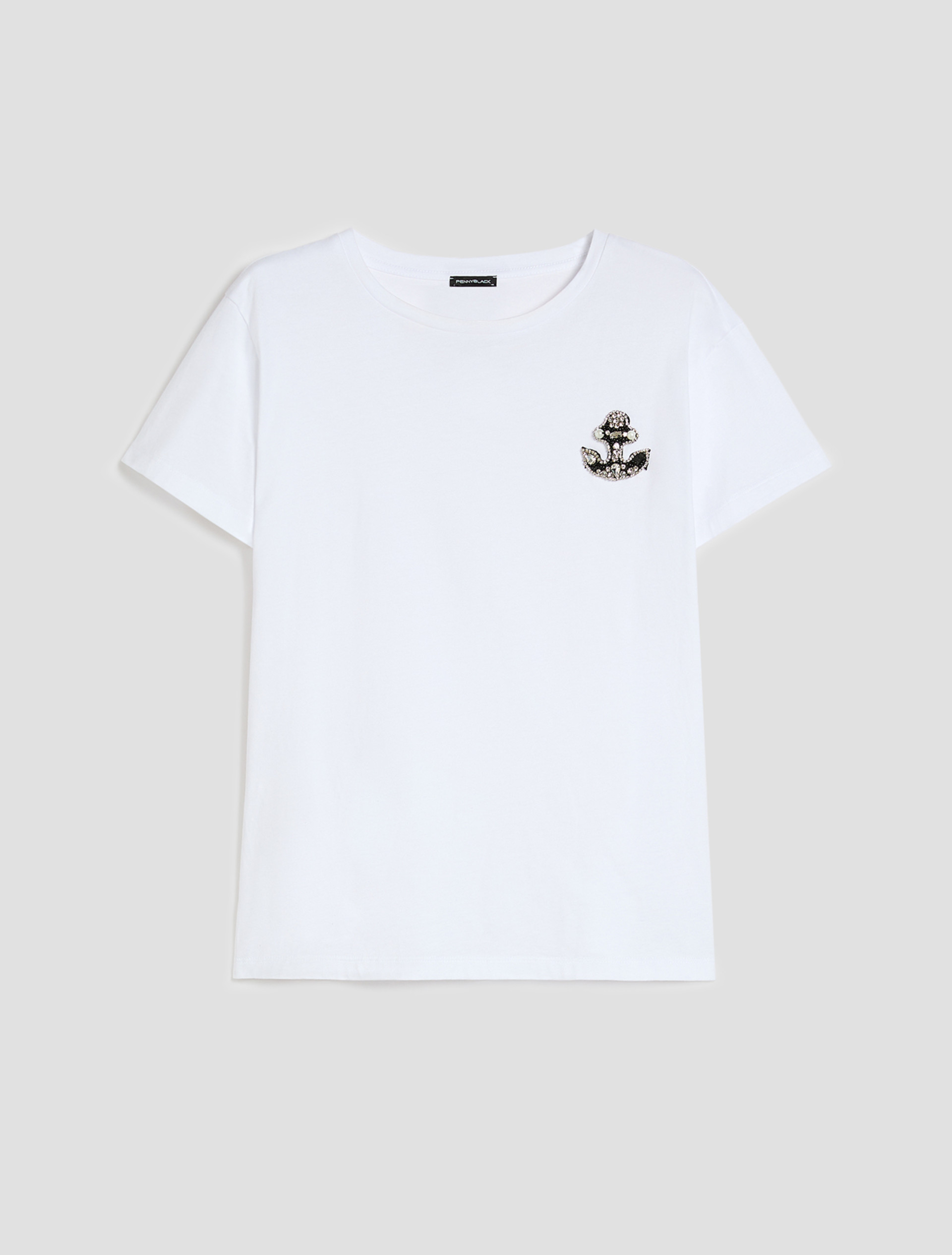 Cotton jersey T-shirt - WHITE - pennyblack