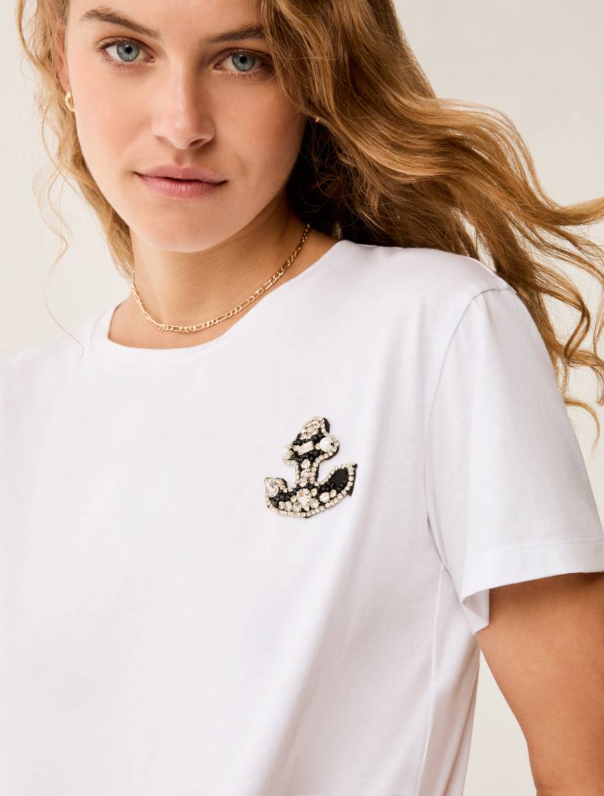 Cotton jersey T-shirt - WHITE - Pennyblack - 4
