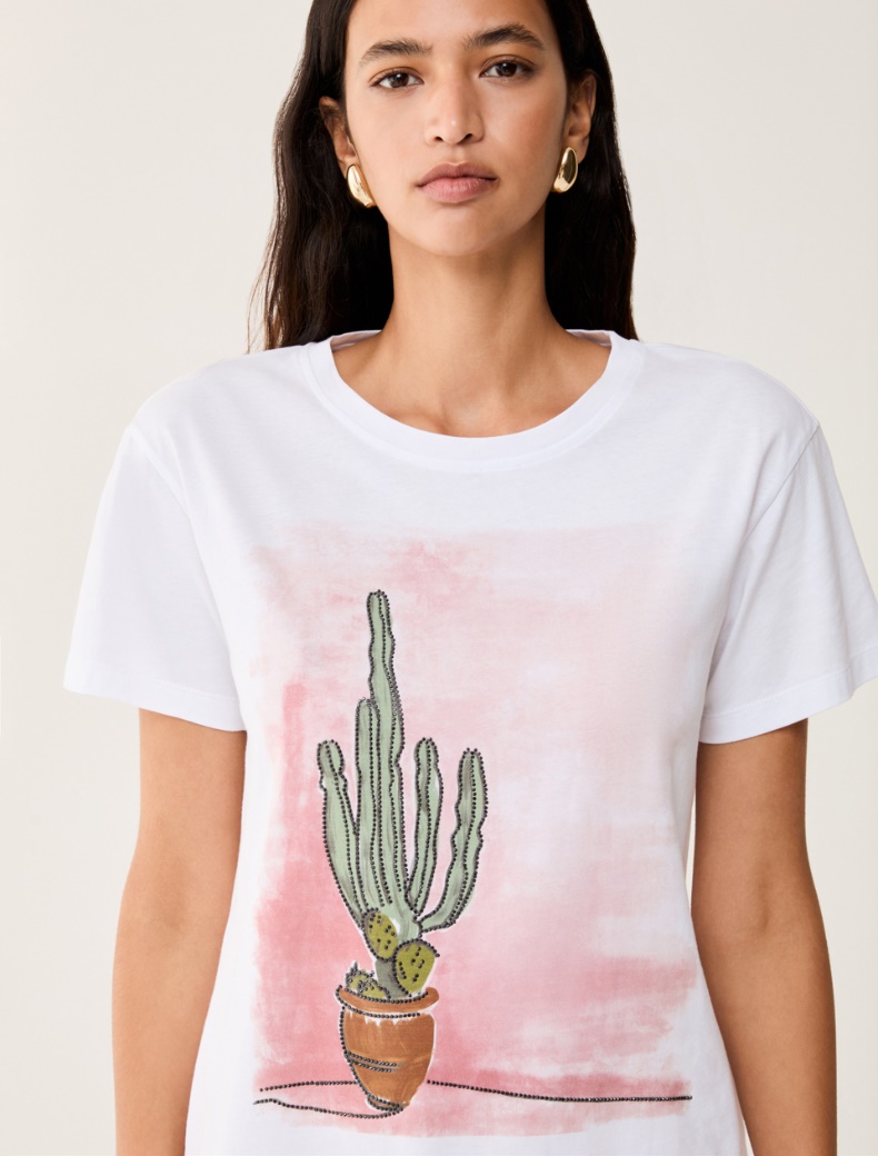 Cotton jersey T-shirt - WHITE - pennyblack