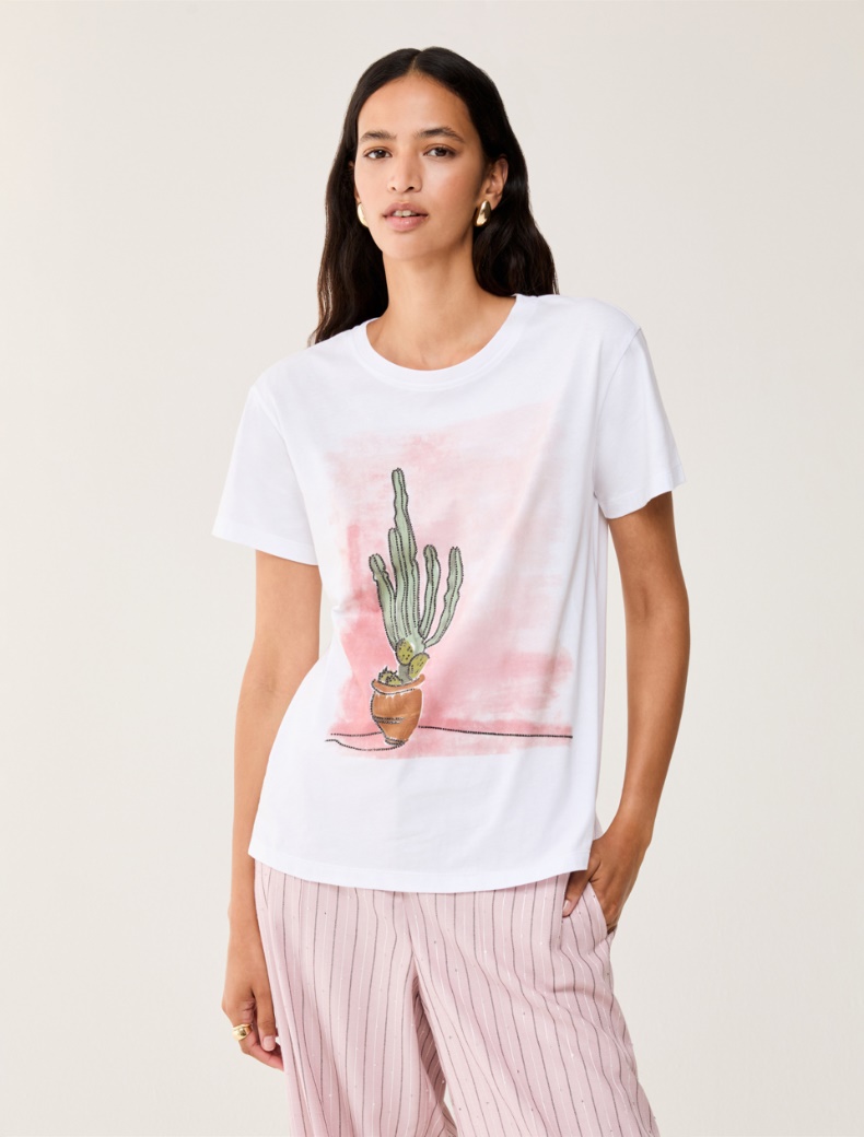 Cotton jersey T-shirt - WHITE - pennyblack