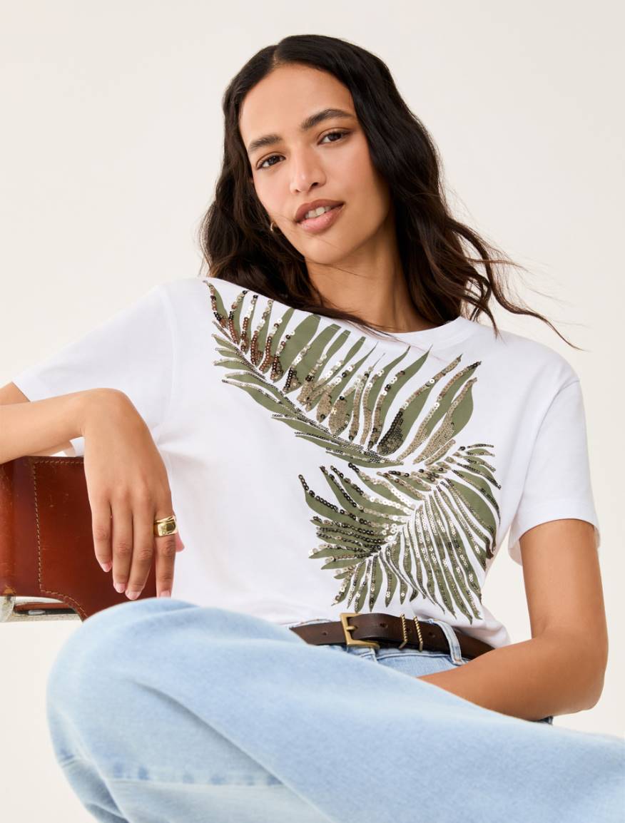 Cotton jersey T-shirt - WHITE - Pennyblack - 4