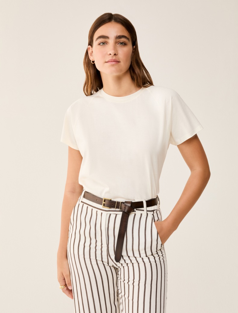 Cotton jersey T-shirt - IVORY - pennyblack