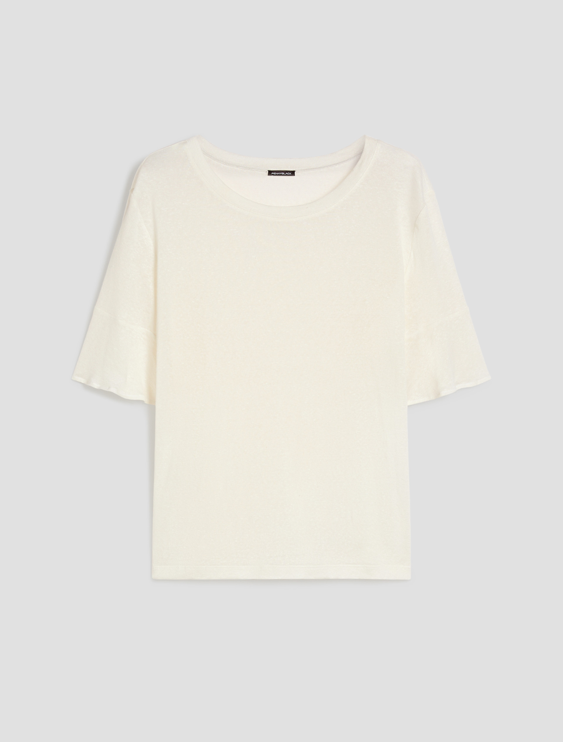 Linen-jersey T-shirt - IVORY - pennyblack