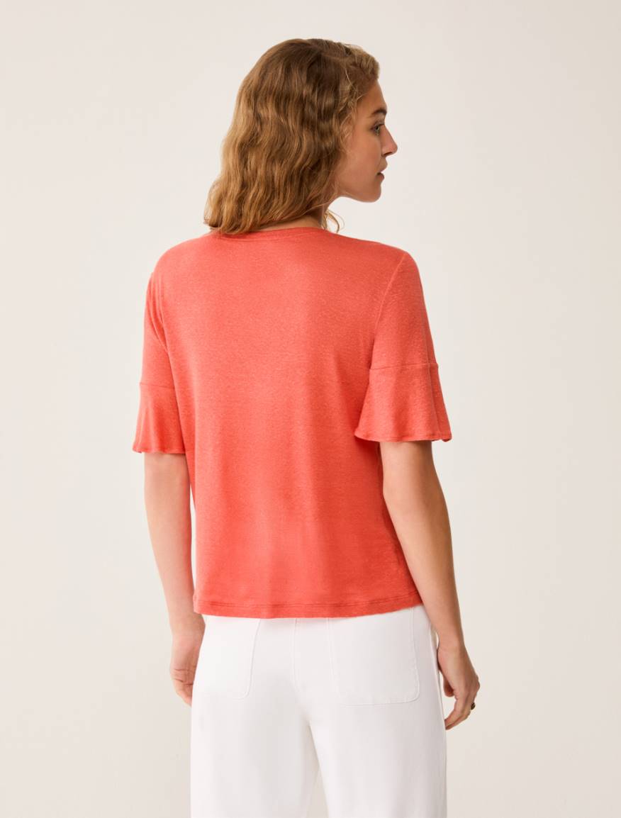 Linen-jersey T-shirt - LOBSTER - Pennyblack - 3