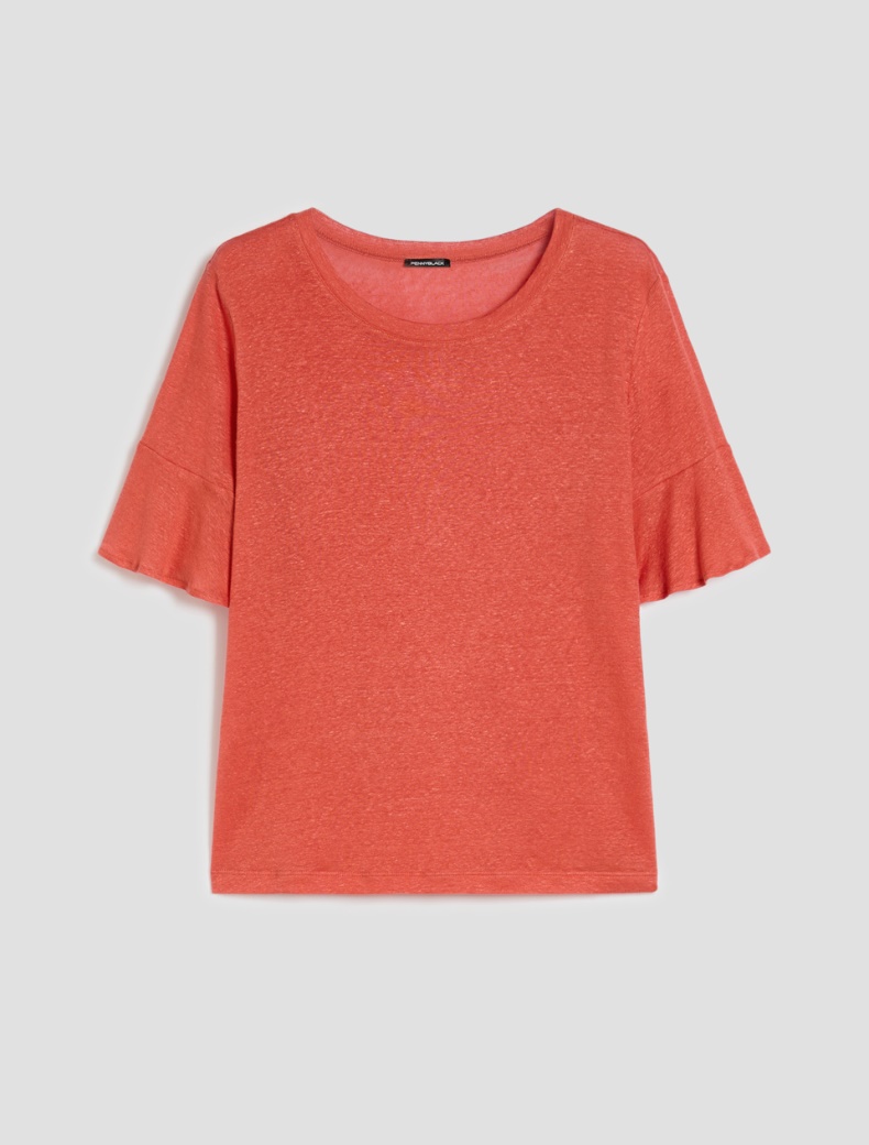 Linen-jersey T-shirt Linen-jersey T-shirt - LOBSTER - pennyblack