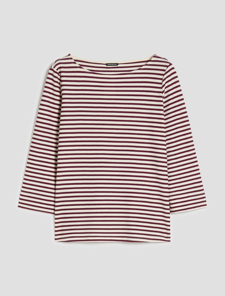 Marinière in piqué jersey - BORDEAUX - pennyblack