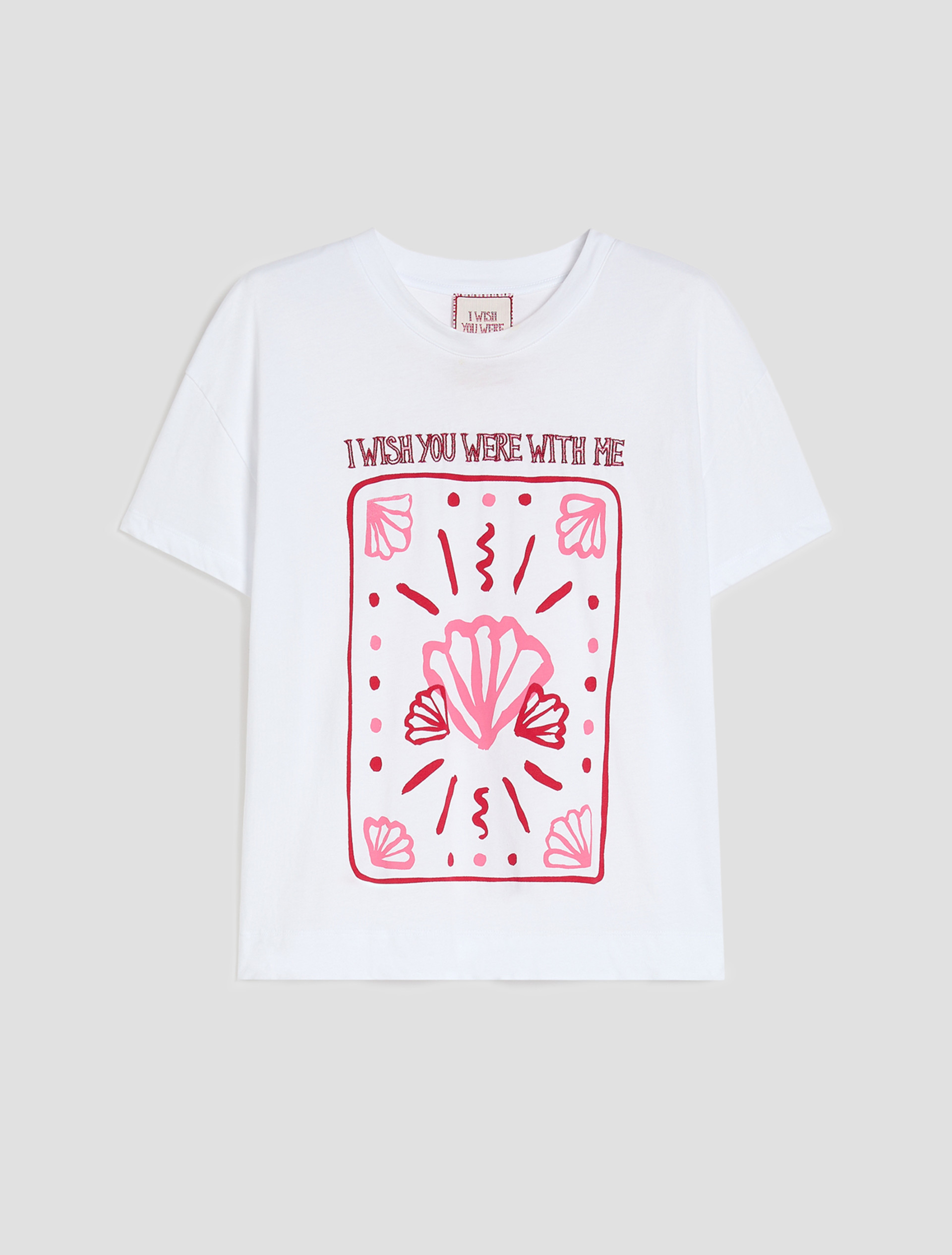 Embroidered cotton T-shirt - WHITE - pennyblack