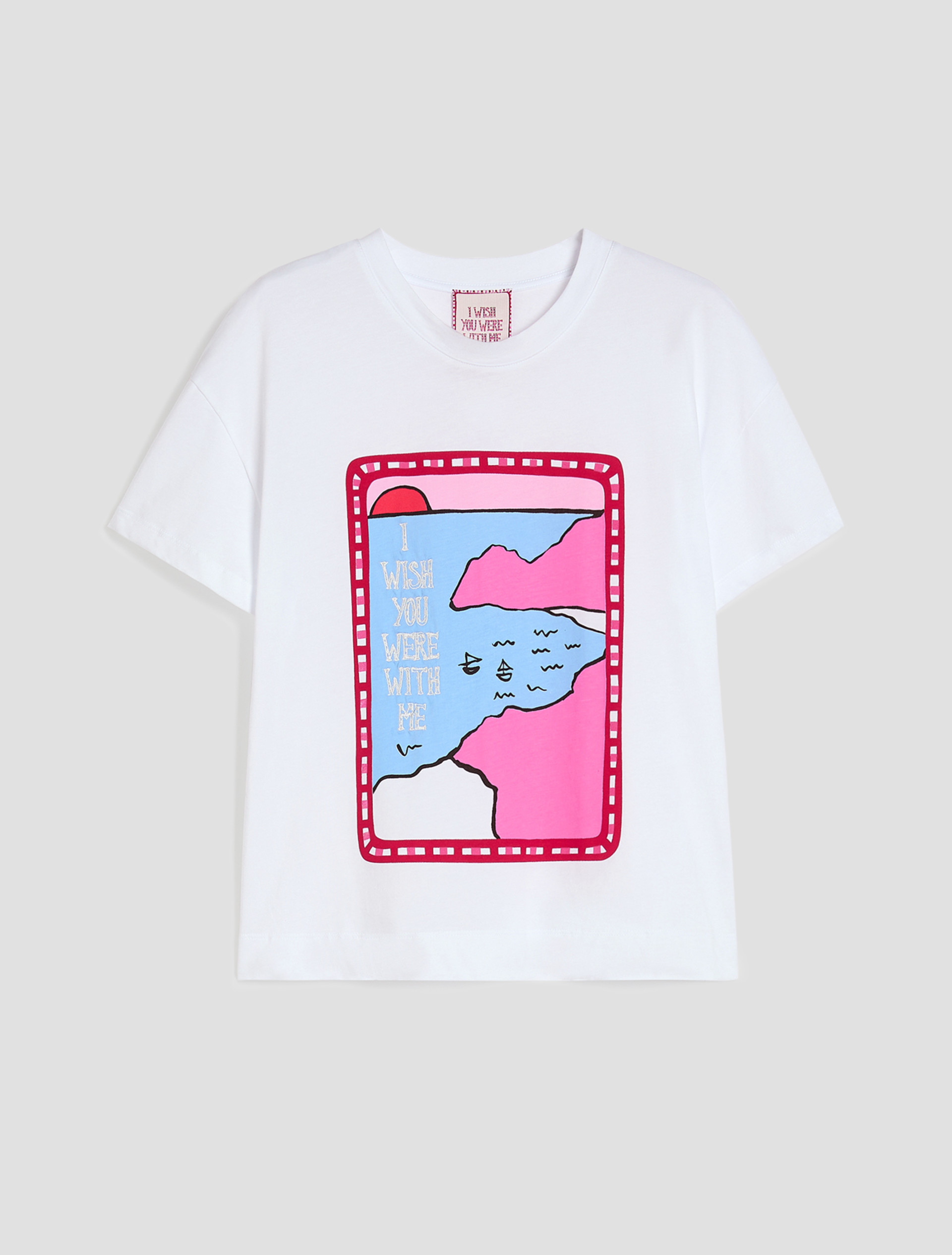 Embroidered cotton T-shirt - WHITE - pennyblack