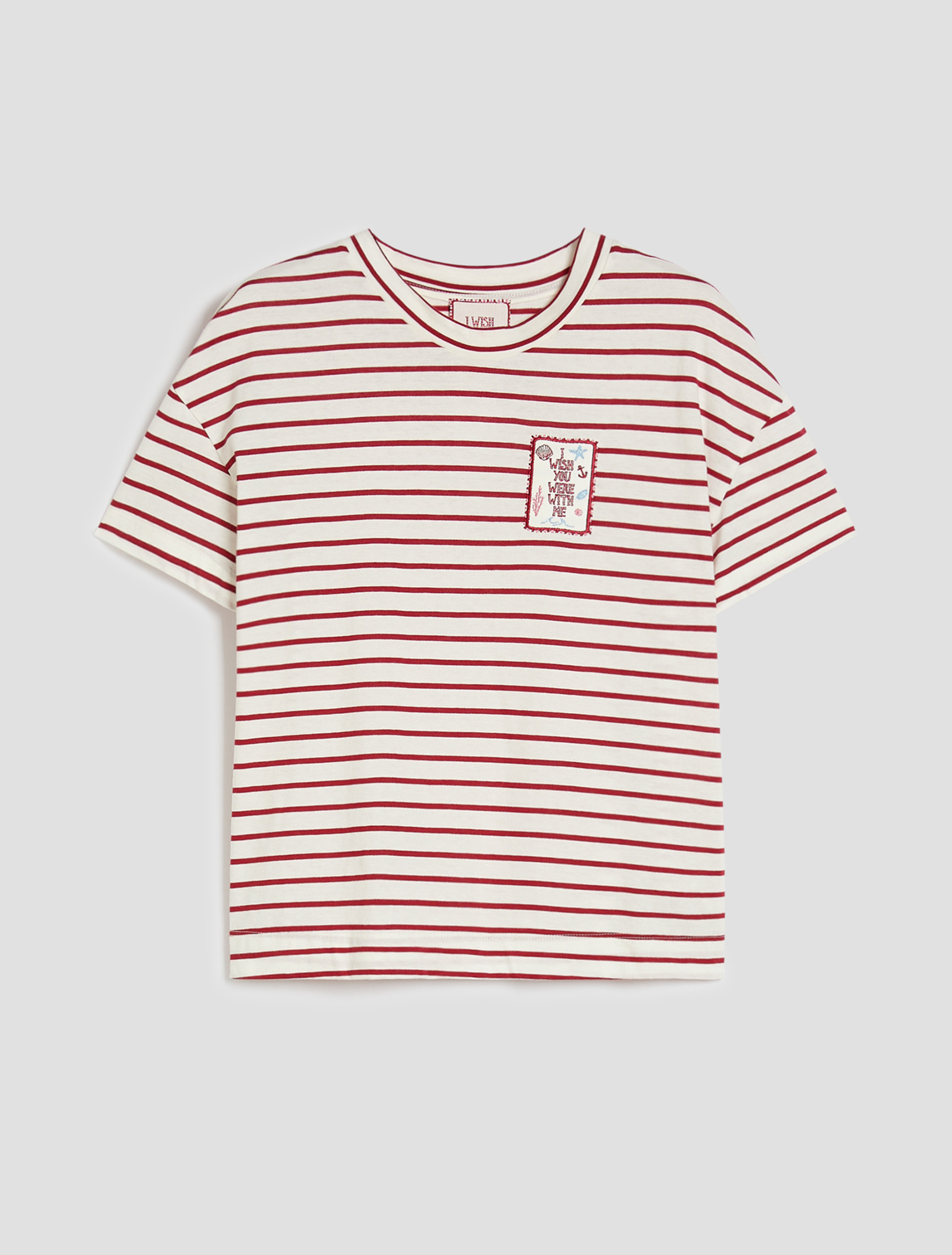 Embroidered cotton T-shirt - WHITE - pennyblack