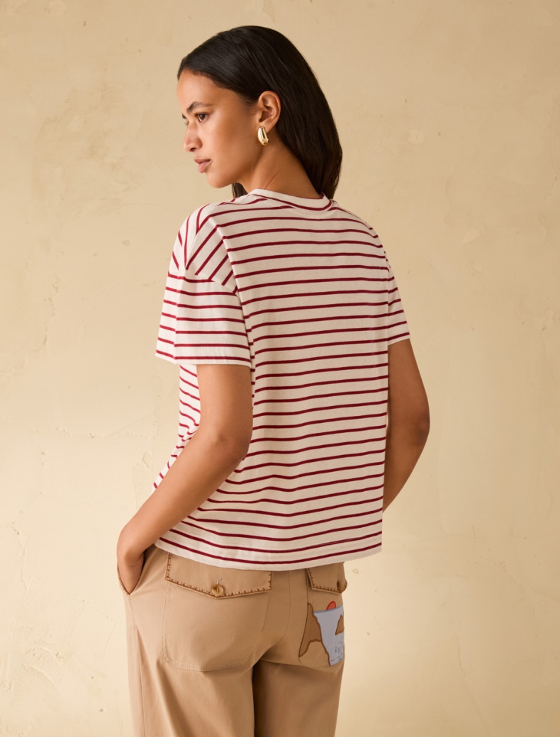 Embroidered cotton T-shirt - WHITE - pennyblack