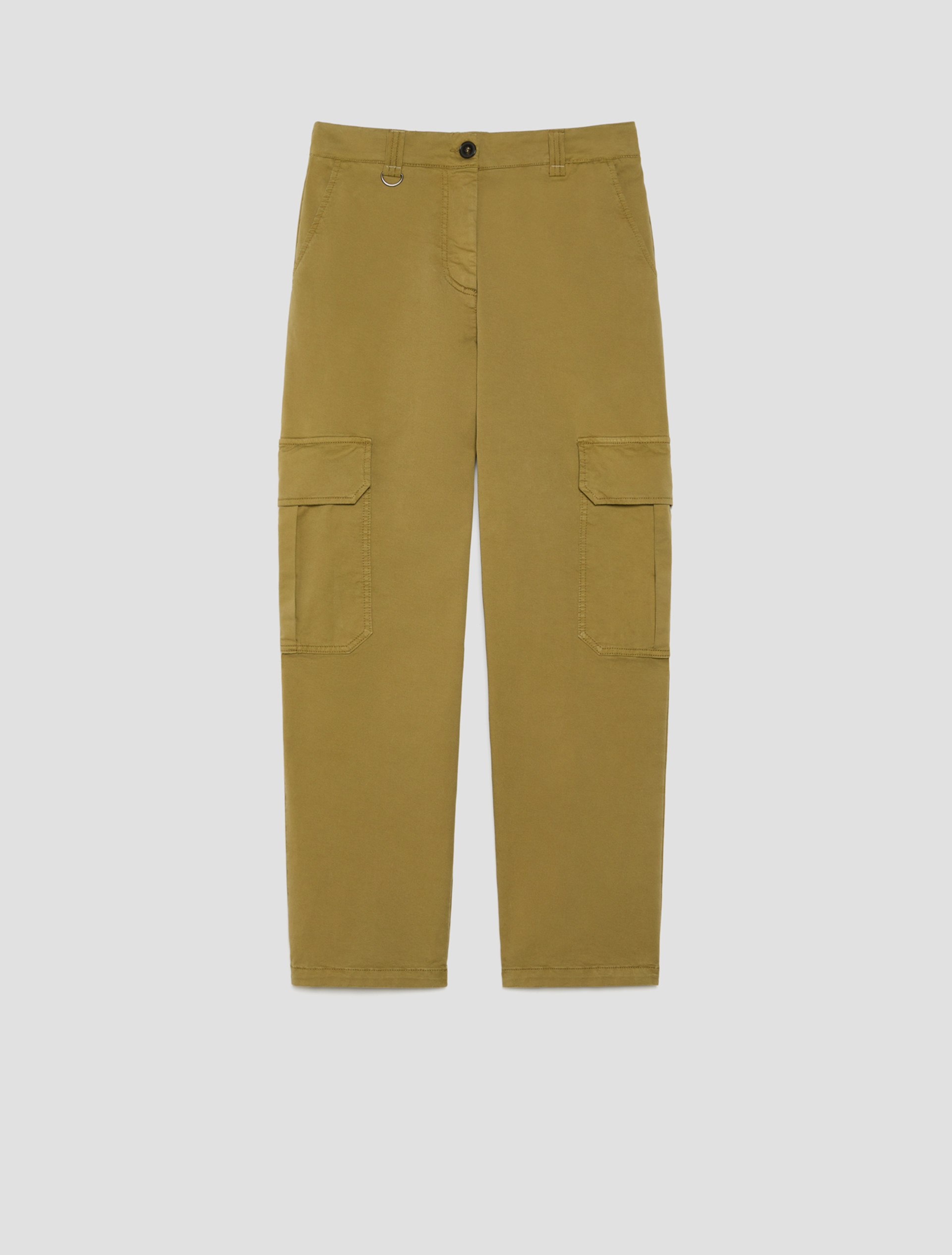 Cotton cargo trousers - OLIVE - pennyblack