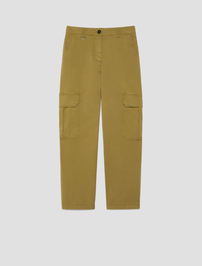 Cotton cargo trousers - OLIVE - pennyblack
