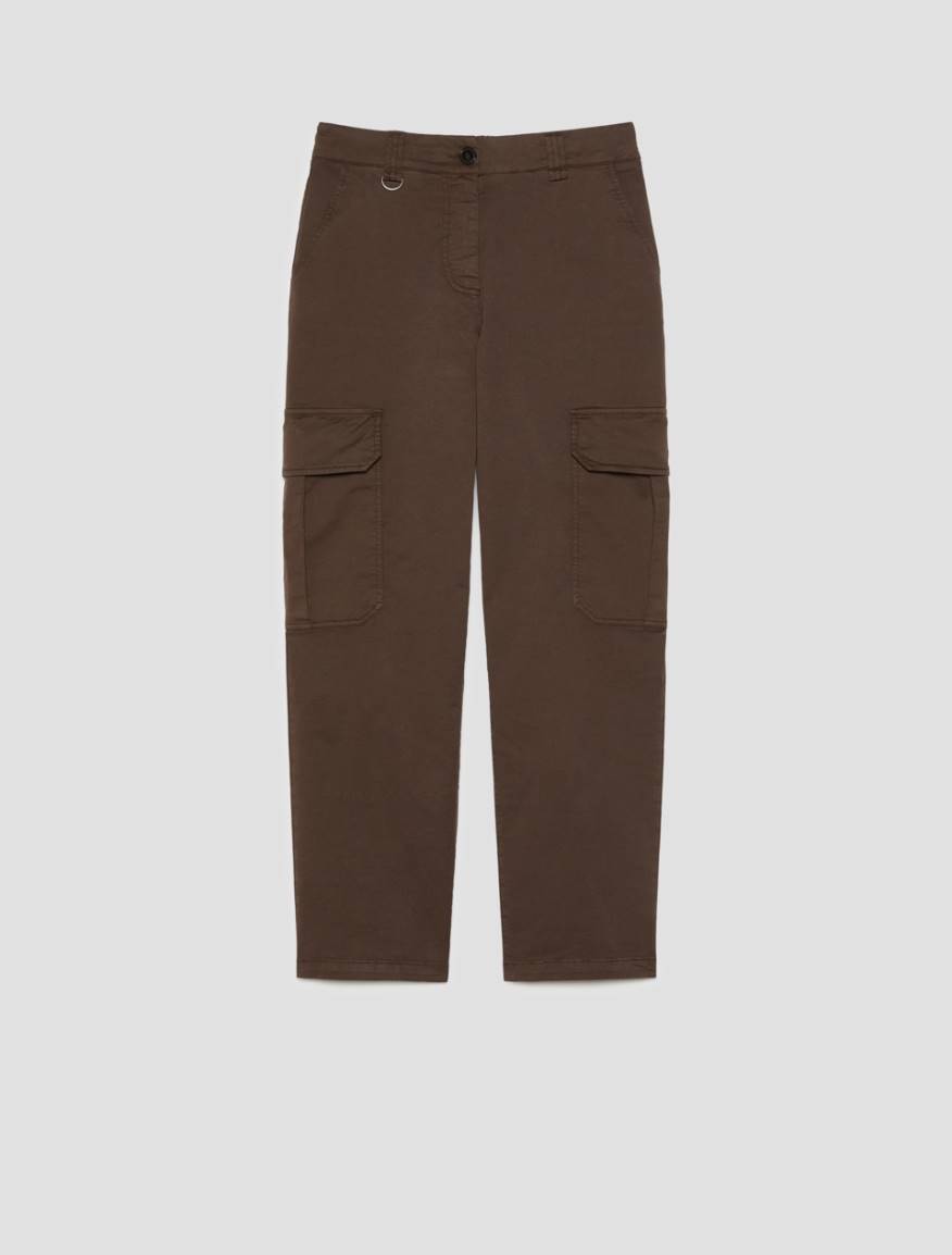 Cotton cargo trousers - DARK BROWN - Pennyblack - 2