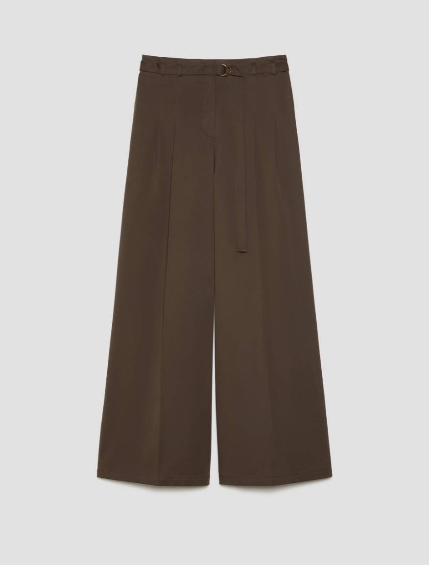 Wide cotton trousers - COCOA - Pennyblack - 2