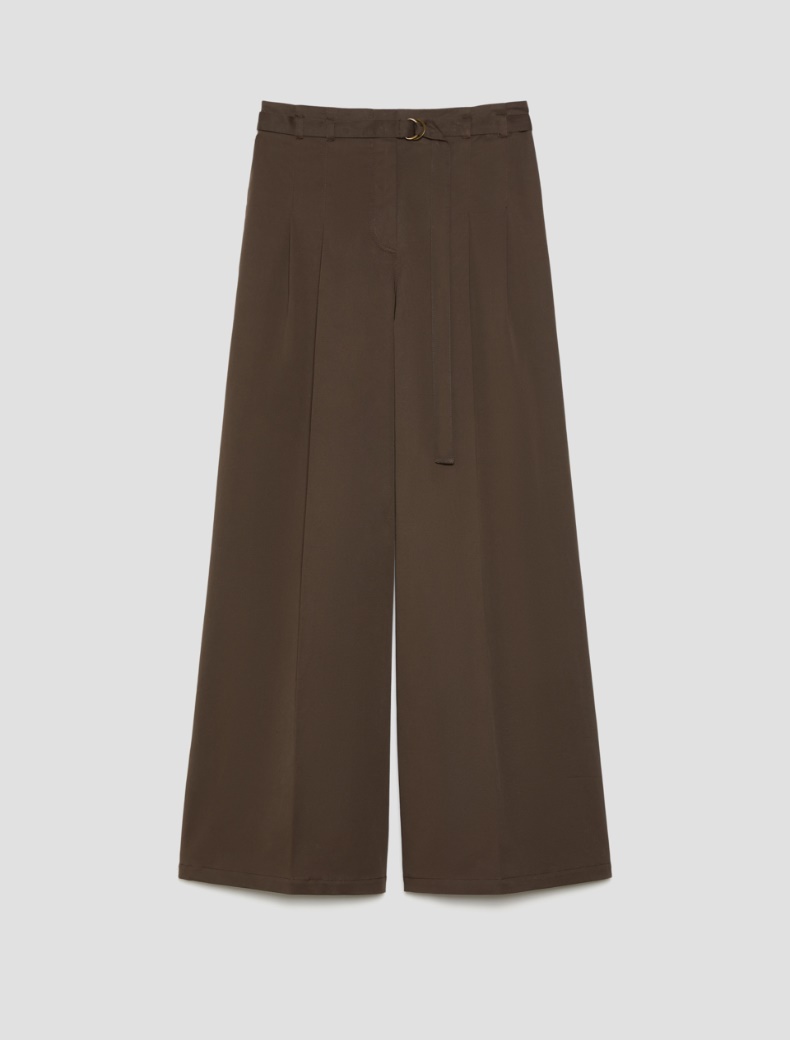 Wide cotton trousers - COCOA - pennyblack
