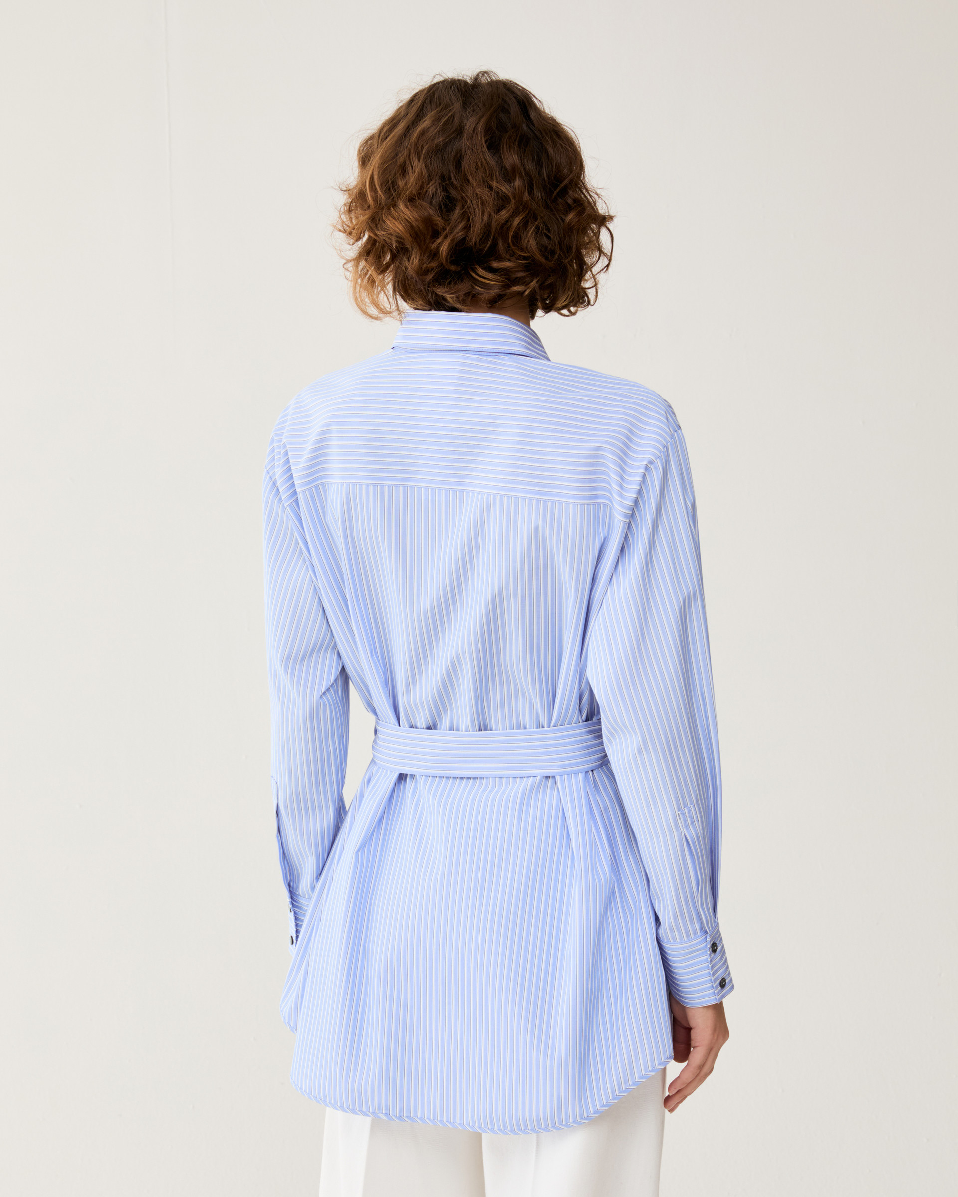 Poplin appliqué shirt - DEEP BLUE - pennyblack