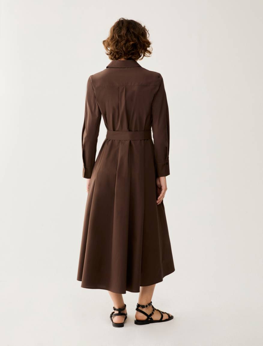 Cotton poplin shirt dress - COCOA - Pennyblack - 3
