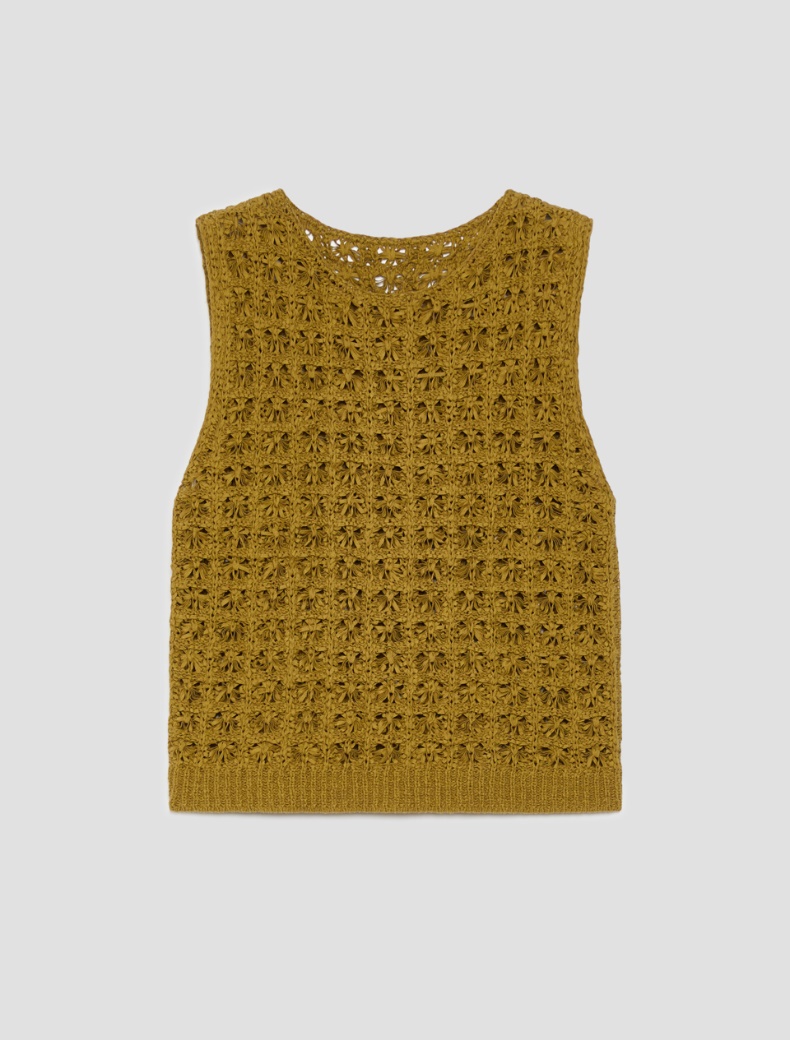 3D-knit top - OLIVE - pennyblack