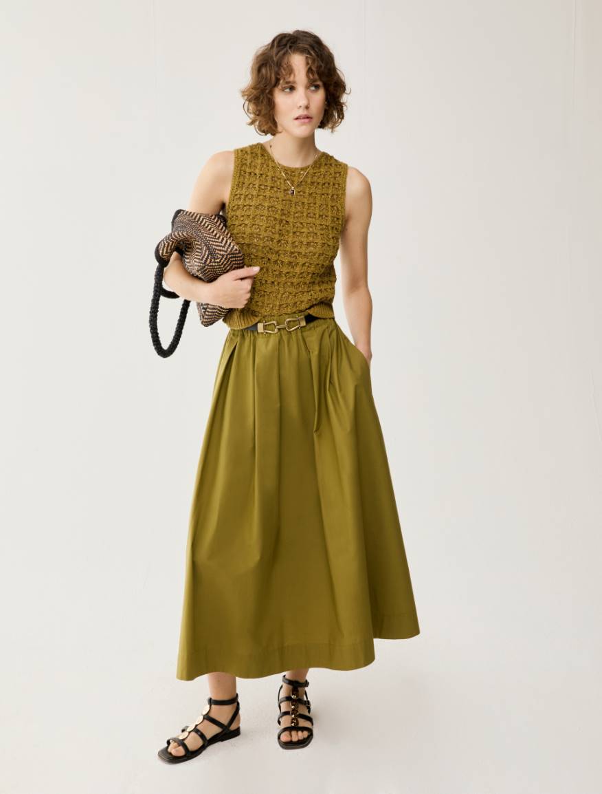 3D-knit top - OLIVE - Pennyblack - 5
