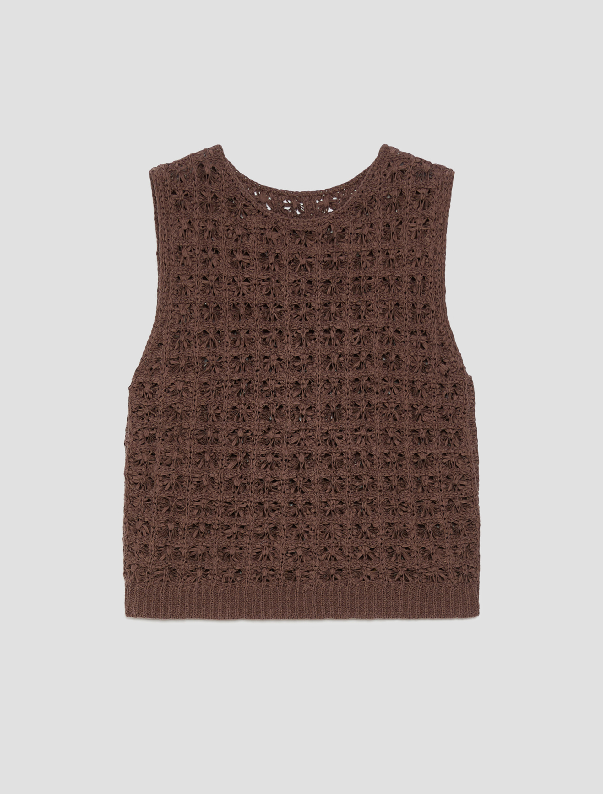 3D-knit top - BROWN - pennyblack