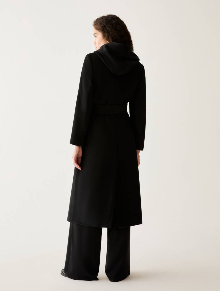 Cappotto midi in drap di lana - NERO - Pennyblack - 3