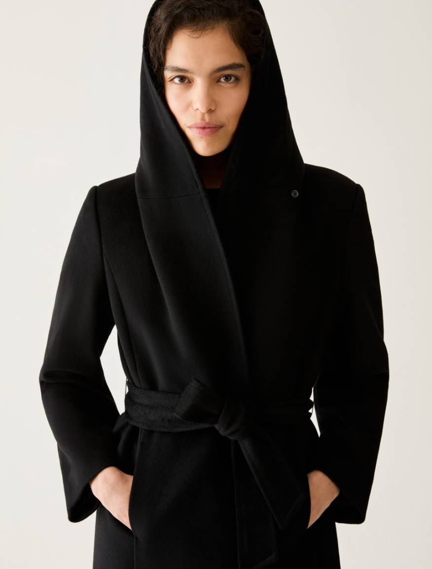 Cappotto midi in drap di lana - NERO - Pennyblack - 4