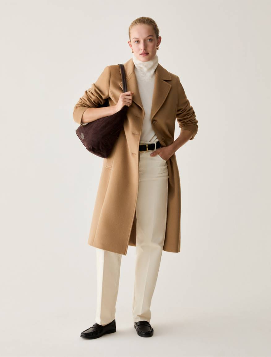 Wool drap coat - CAMEL - Pennyblack - 5